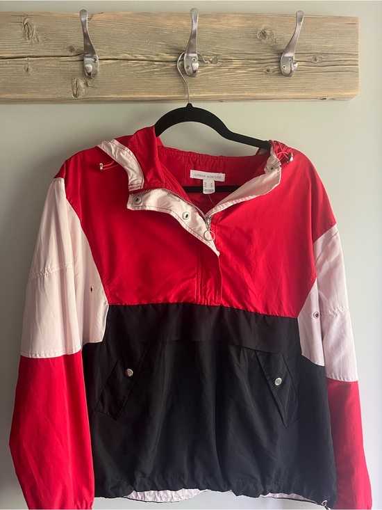 Urban Heritage Jackets & Blazers - Urban Heritage Red White Black Colorblock Bomber Jacket